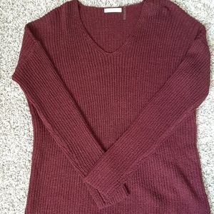 Burgundy knit sweater